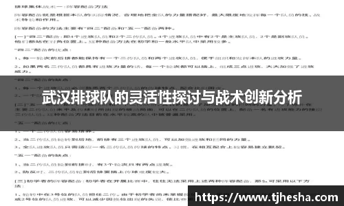 武汉排球队的灵活性探讨与战术创新分析